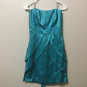 Strapless Blue Short Formal Dress